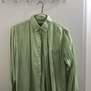 Light green button down shirt, Sonoma, medium